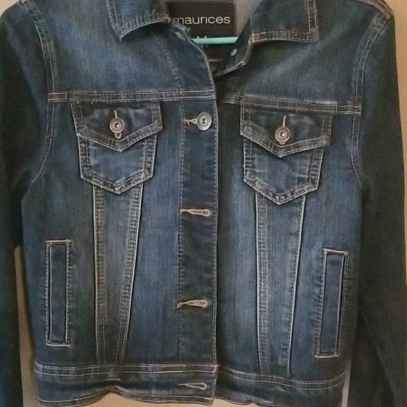 Maurices Crop Blue Jean Jacket - Picture 2 of 5
